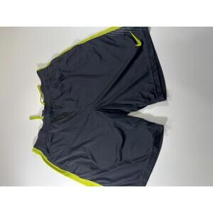 Nike Men's Athletic Shorts Black with Yellow Accents